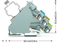 Wago 280-575/280-320 Клемма для исп. устройств С подключением общего провода с, торц. пластиной