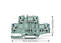 Wago 2002-2702 2-уровн. клемма, 0,25 - 2,5 (4) мм2, серая, L/N