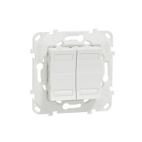 Schneider NU553118 New Unica - KNX Push Button двойной белый