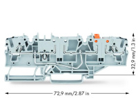 Wago 2002-1549 4-пров. клемма, 2,5 (4) мм2