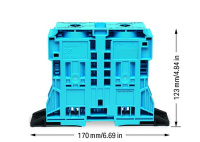 Wago 285-1164 2-пров. проходная клемма, 50 - 185 мм2, синяя