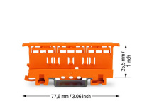 WAGO 221-500 Монтаж. адаптер, для клемм 221 (4мм2), оранжевый