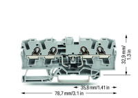 Wago 2004-1411/1000-401 4-пров. клемма с диодом, 0,5 - 4 (6) мм2, 1N5408