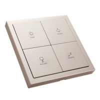 HDL M/PT4RA.1M 4-клавишная панель KNX серии Tile, металл (без рамки и шинного соединителя HDL-M/PTCI.1)