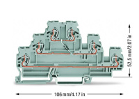 Wago 870-590/281-410 3-уровн. клемма, 1N4007