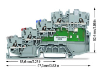 Wago 2000-5410/1102-950 Клемма Питания Датчиков, 0,14 - 1 (1,5) мм2, серая