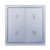 HDL M/PT2RB.1M 4-клавишная панель KNX серии Tile, металл (без рамки и шинного соединителя HDL-M/PTCI.1)