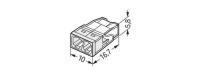 Wago 2273-202 2-проводная клемма, d: 0,5-2,5 мм2, прозрачный корпус