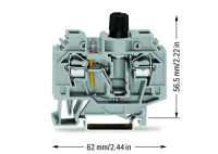 Wago 282-128/281-418 2-проводная клемма с держ. предохранителя 1/4 x 1'', индикатор 120 В