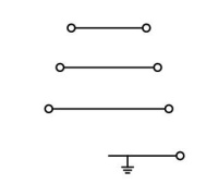 Wago 281-530 4-уровн. клемма, 0,08 - 4 мм2, серая, L1-L2-L3-PE