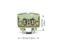 WAGO 264-120 2-пров. проходная клемма, 0,08 - 2,5 мм2, TS15, компакт., Ex e II, светло-серая, цвет: Светло-серый