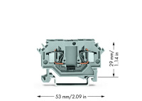 Wago 281-603/281-411 2-пров. клемма с диодом, 0,08 - 4 мм2, 1N4007