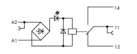 WAGO 859-358 Реле на дин-рейку, IN 220 AC/DC, OUT 250 V, 5A, 1 п.к.