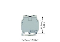 Wago 400-415/415-124 2-пров. проходная винтовая клемма, 16 - 35 мм2, серая