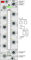 Wago 767-4807 8-канальный дискретный выход, тока, 0,5 А, 8 x M12, светло-серые