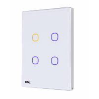 HDL M/TBP4.1-A2-46 4-клавишная сенсорная панель KNX, австралийский/US стандарт (без шинного соединителя HDL-M/PCI.3-A)