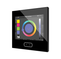 Zennio ZVIZ35V2 Емкостная сенсорная панель с 3,5-дюймовым дисплеем и датчиком влажности, Z35 v2