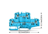 Wago 2202-2704 2-уровн. клемма, 0,25 - 2,5 (4) мм2, наж.кнопка