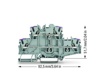 Wago 2002-2708 2-уровн. клемма, 0,25 - 2,5 (4) мм2, серая,