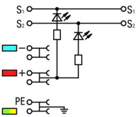 Wago 2000-5417/1101-951 Клемма 4-пр. датчика, 1 мм2, NPN, серая