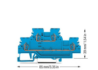Wago 279-504 2-ур.-L-L 2-уровн. клемма, 0,08 - 1,5 мм2, синяя