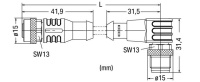 Wago 756-5402/050-060 Кабель датчика / исполнительного устройства, 5-пол., Длина: 6 м
