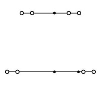 Wago 2002-2433 2-уровн. клемма, 0,25 - 2,5 (4) мм2, 4-пров., серая, L/N