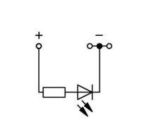 WAGO 279-674/281-434 3-пров. клемма со светодиодом, 0,08 - 1,5 мм2, red LED 24 VDC, цвет: Серый