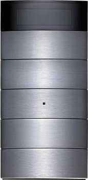 Berker 75665593 Клавишный сенсор B.IQ с регулятором температуры помещения, 5-канальный, нержавеющая сталь, цвет: Нержавеющая сталь