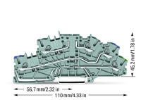 Wago 2003-6661 Installationsetagenklemme, 4 ммВІ, Basisklemme ohn