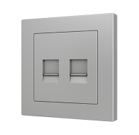 Zennio 8300037+46+13XX ZS55 – Двойная розетка RJ45