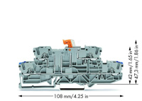 Wago 2002-2972 2-уровневая клемма с размыкателями, 2,5 (4) мм2