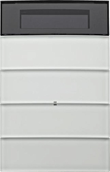 Berker 75664590 Клавишный сенсор B.IQ с регулятором температуры помещения, 4-канальный, стекло, цвет: Белый, оттенок: Полярная белизна