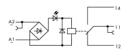 WAGO 859-359 Реле на дин-рейку, IN 220 AC/DC, OUT 36 V, 5A, 1 п.к.