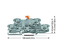 Wago 2002-2971 2-уровневая клемма с размыкателями, 2,5 (4) мм2