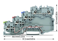 Wago 2000-5417 Клемма Питания Датчиков, 0,14 - 1 (1,5) мм2, серая