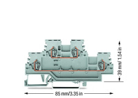 Wago 279-501 2-ур. L/L клемма, 0,08 - 1,5 мм2, серая