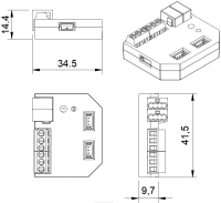 Atrel BIN-F0801-1 KNX Модуль 8-ми бинарных входов/выходов и входов датчиков в монтажную коробку