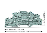 Wago 2003-6646 Многоуровневая Клемма, 0,25 - 2,5 (4) мм2, N/L/PE