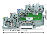 Wago 2000-5417/1102-950 Клемма Питания Датчиков, 0,14 - 1 (1,5) мм2, серая
