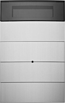 Berker 75664594 Клавишный сенсор B.IQ с регулятором температуры помещения, 4-канальный, алюминий, цвет: Серый, оттенок: Анодный алюминий