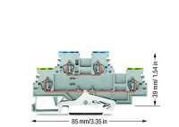 Wago 279-517 2-ур.-L-L 2-уровн. клемма, 0,08 - 1,5 мм2, серая L/L/PE