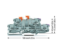 Wago 2002-2958 2-уровневая клемма с размыкателями, 2,5 (4) мм2