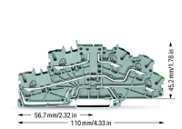 Wago 2003-6643 Многоуровневая Клемма, 0,25 - 2,5 (4) мм2,
