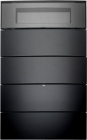 Berker 75664592 Клавишный сенсор B.IQ с регулятором температуры помещения, 4-канальный, стекло, цвет: Чёрный