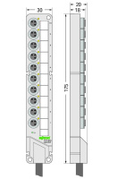 Wago 757-403/000-010 M8 коробка датчиков / исполнительных элементов 10-конт. 3 конт.