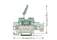 Wago 280-542 2-уровн. клемма, 0,08 - 2,5 мм2, L/L, серая