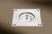 Lithoss Розетка ARPI IP64 Stainless Steel Brushed, Цвет: Серебряный