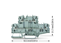 Wago 2002-2701 2-уровн. клемма, 0,25 - 2,5 (4) мм2, серая, L/L