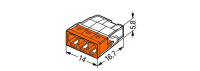 Wago 2273-203 3-проводная клемма, d: 0,5-2,5 мм2, прозрачный корпус